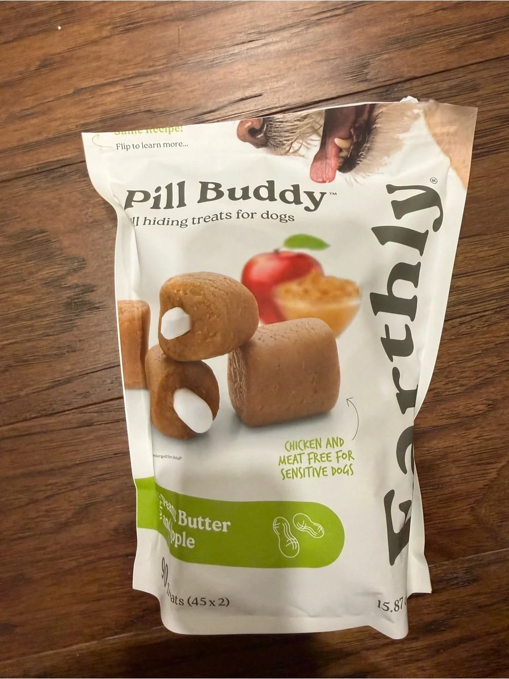 Pill Buddy Peanut Butter & Apple Dog Treats for hiding pills for dogs